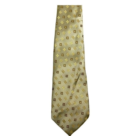 TED LAPIDUS PARIS Mens Necktie Luxury Silk Tie Pale Yellow Gold - Picture 7 of 7